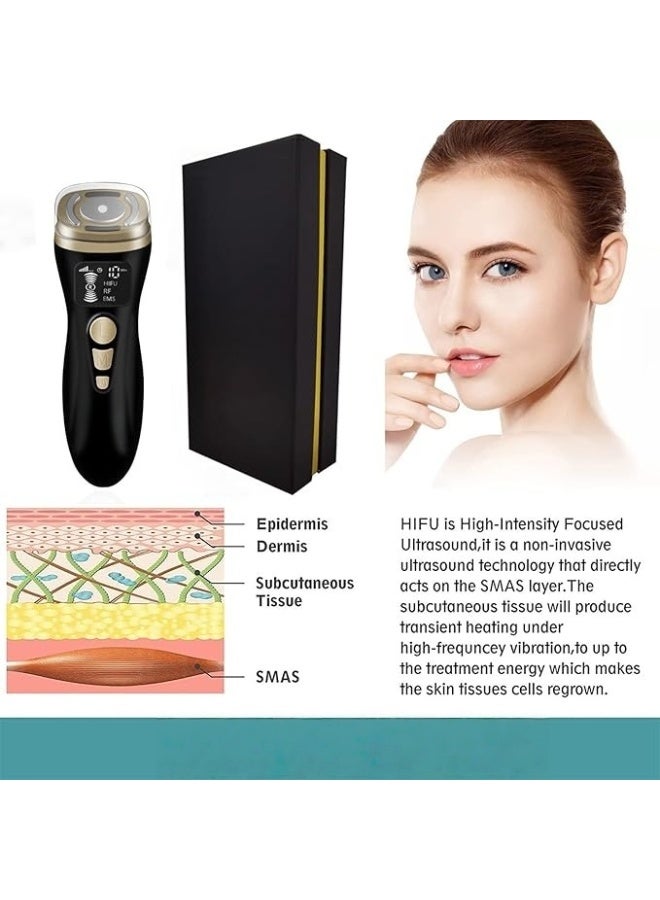 2nd Generation 3-in-1 Mini Beauty Device, Facial Warming and Beauty Device, unisex, can be used on the neck, chin, eyes, arms, legs, and body. Black. - Image 3
