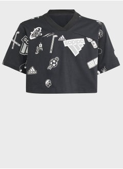 Adidas Kids Brand Love Cropped T-Shirt  - Image 1