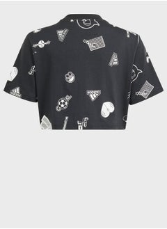 Adidas Kids Brand Love Cropped T-Shirt  - Image 2