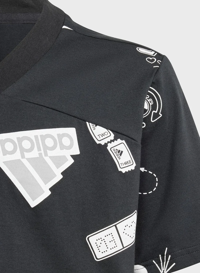 adidas تيشيرت قصير لوف للأطفال
