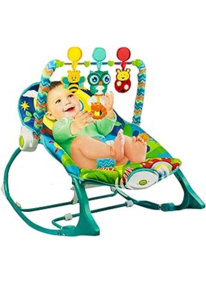 Generic Infant To Toddler Rocker Seat, 18 Kg, Three-Point Restraint Holds Baby Securely In Place, Green 
