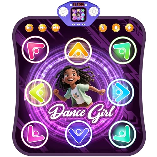 TooLion Dance Mat Toys for 312 Year Old Kids Bluetooth Dance Pad with LightUp 8 KeysInteractive Dance Game with 4 ModesBuiltin MusicNonSlipChristmas Birthday Gift for GirlsBoys - Image 1