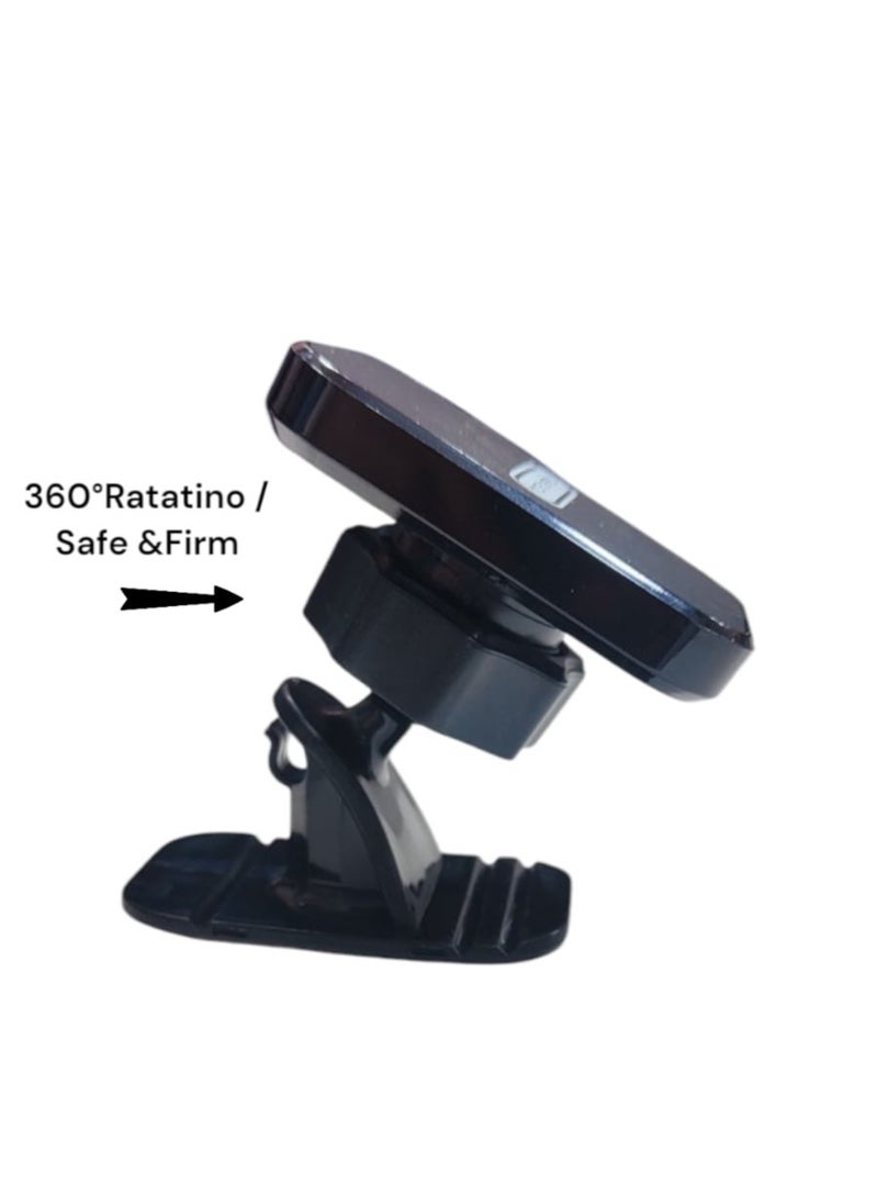 Magnetic Car Mount Holder | 2-in-1 Dashboard  Air Vent Phone Holder | Strong Magnet | 360° Rotation | - Image 2