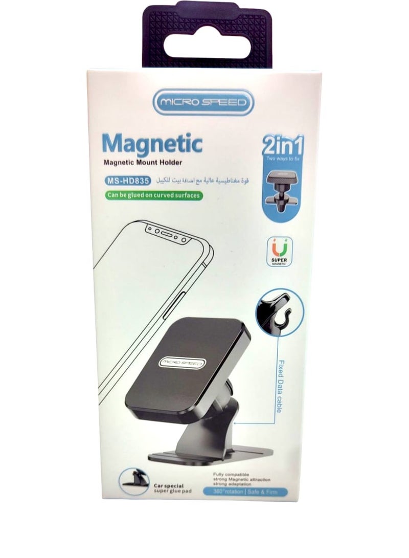 Magnetic Car Mount Holder | 2-in-1 Dashboard  Air Vent Phone Holder | Strong Magnet | 360° Rotation | - Image 4