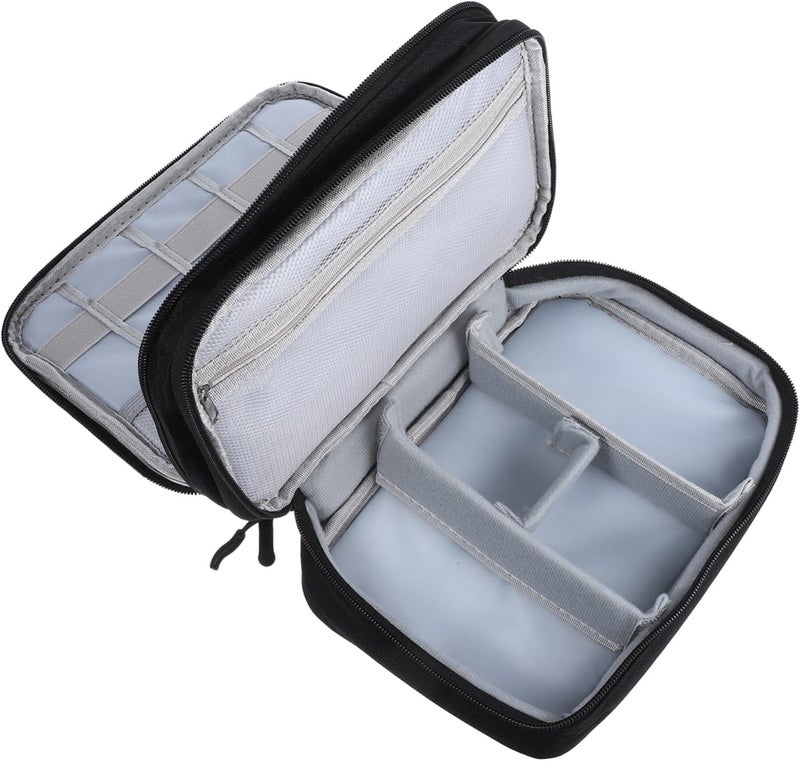 Cable Case for Travel Electronic Organizer Bag Cable Gadget Organizer Storage Pouch for Electronics Hard Drive Protective Case Zipper Pouch - Image 1