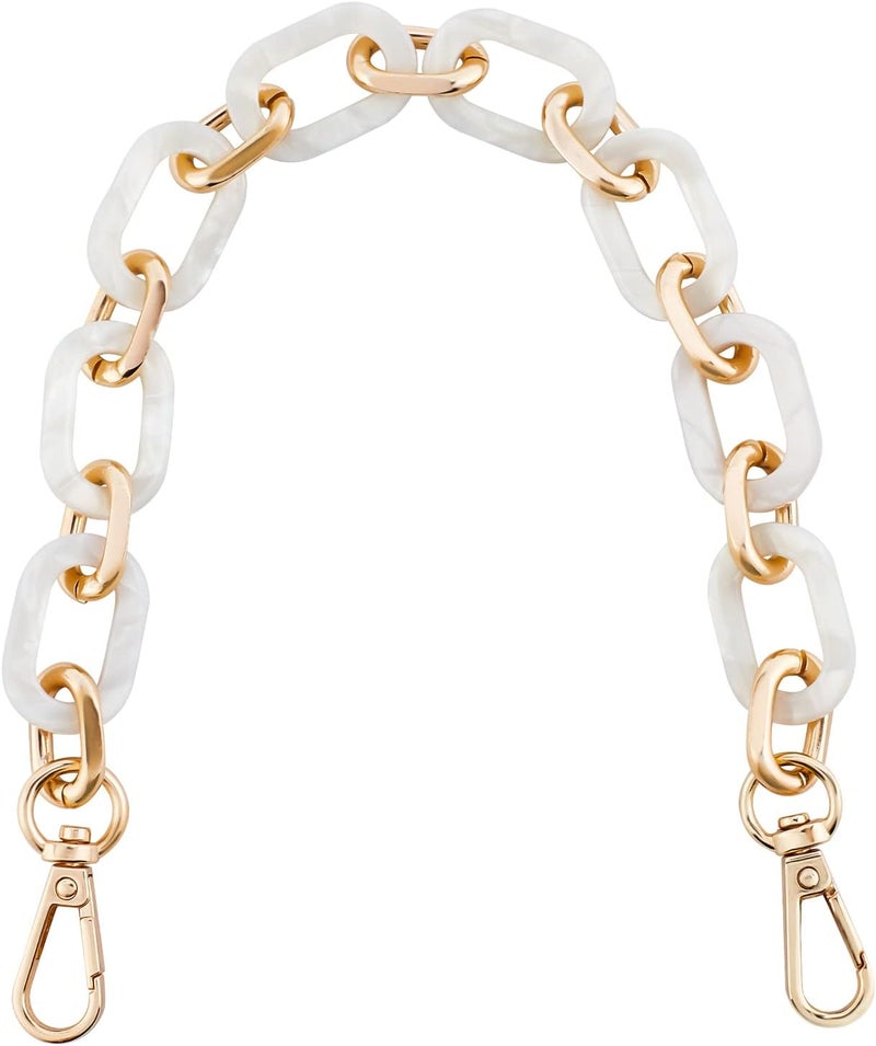 comfrt 14.1 Inch Acrylic Short Bag Handle DIY Acrylic Purse Handbag Chain Resin Bag Chain Replacement Clutches Handles Bag Decoration Chain Accessories DIY Bag Craft Making - Image 1