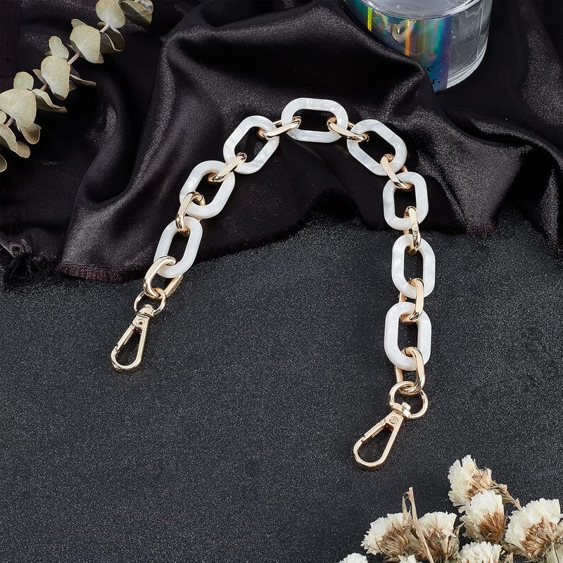 comfrt 14.1 Inch Acrylic Short Bag Handle DIY Acrylic Purse Handbag Chain Resin Bag Chain Replacement Clutches Handles Bag Decoration Chain Accessories DIY Bag Craft Making - Image 4