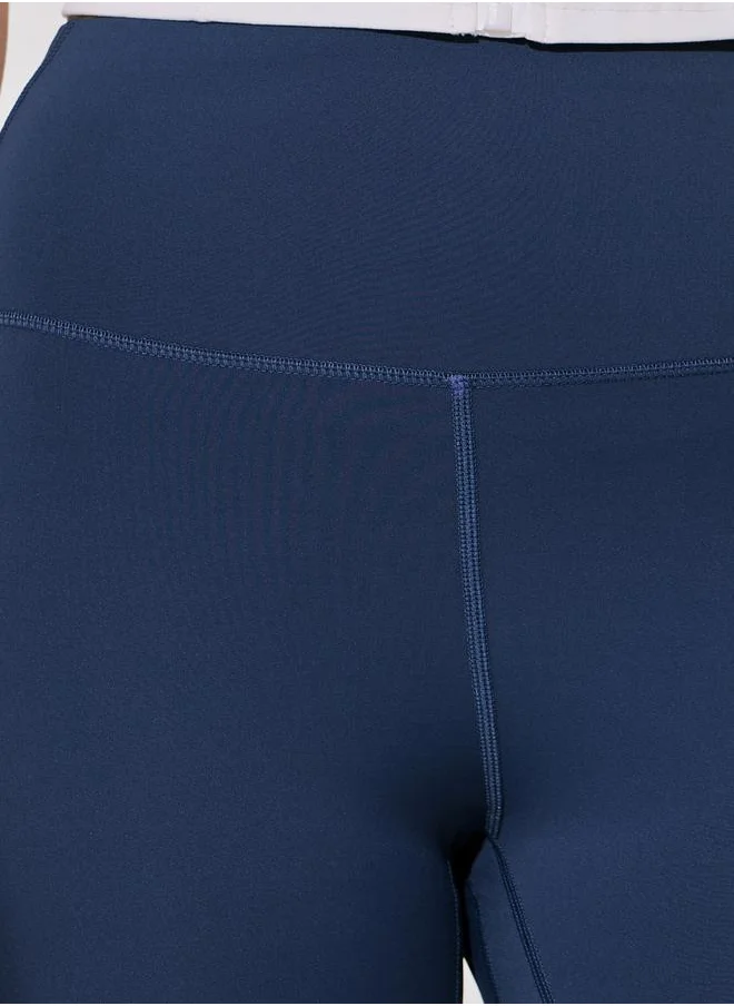 ستايلي Solid Elasticized Waistband Cropped Leggings