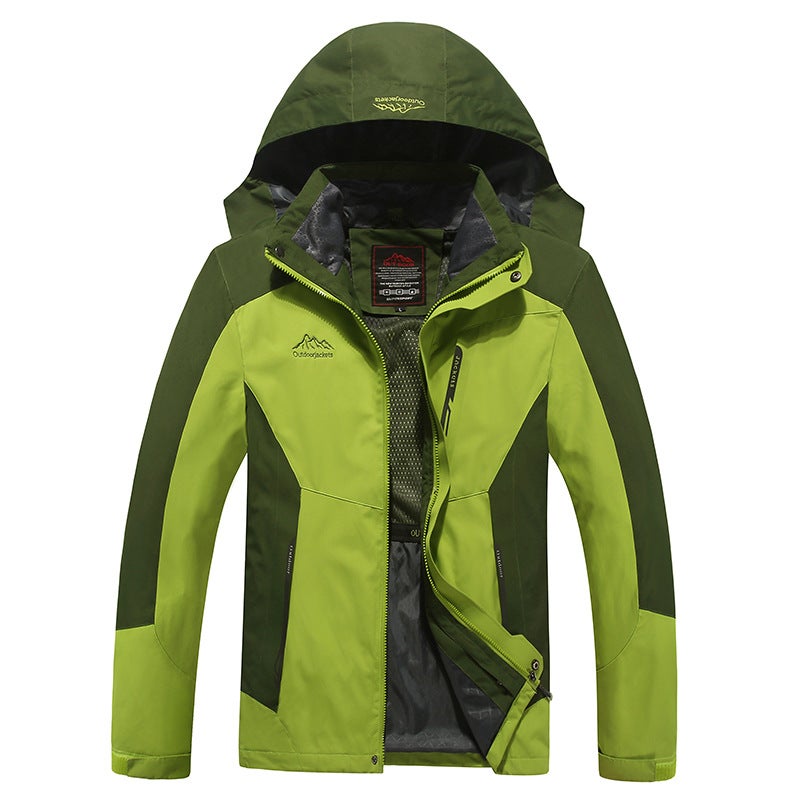 Couple Hooded Two-Piece Plus Size Warm Cotton-Padded Jacket Outdoor Jacket Men'S And Women'S Mountaineering Cold-Proof Fleece-Lined Thick - Image 1