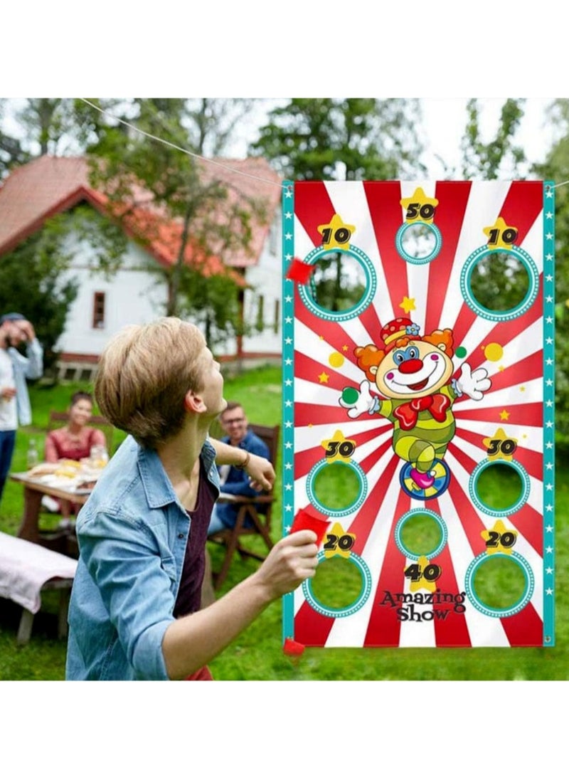 Generic Carnival Circus Game Banner - Outdoor Party Decoration with Colorful Sandbag Toss Game; Durable Polyester, Ideal for Fun Garden Gatherings and Interactive Play (135cm x 75cm)  - Image 2