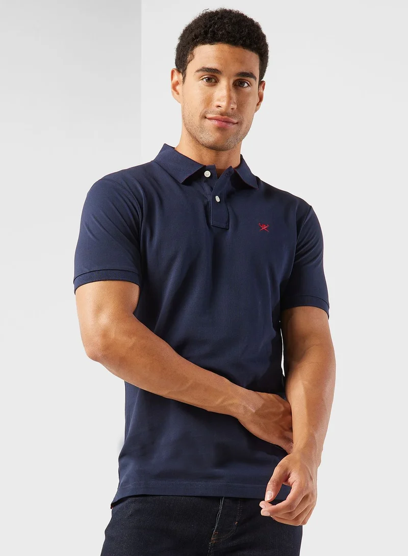 Hackett Logo Slim Fit Polo