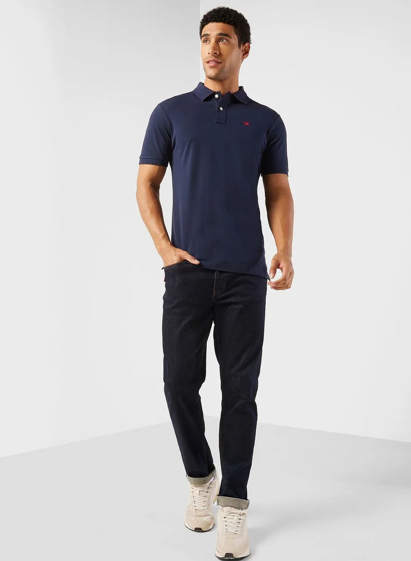 Hackett Logo Slim Fit Polo
