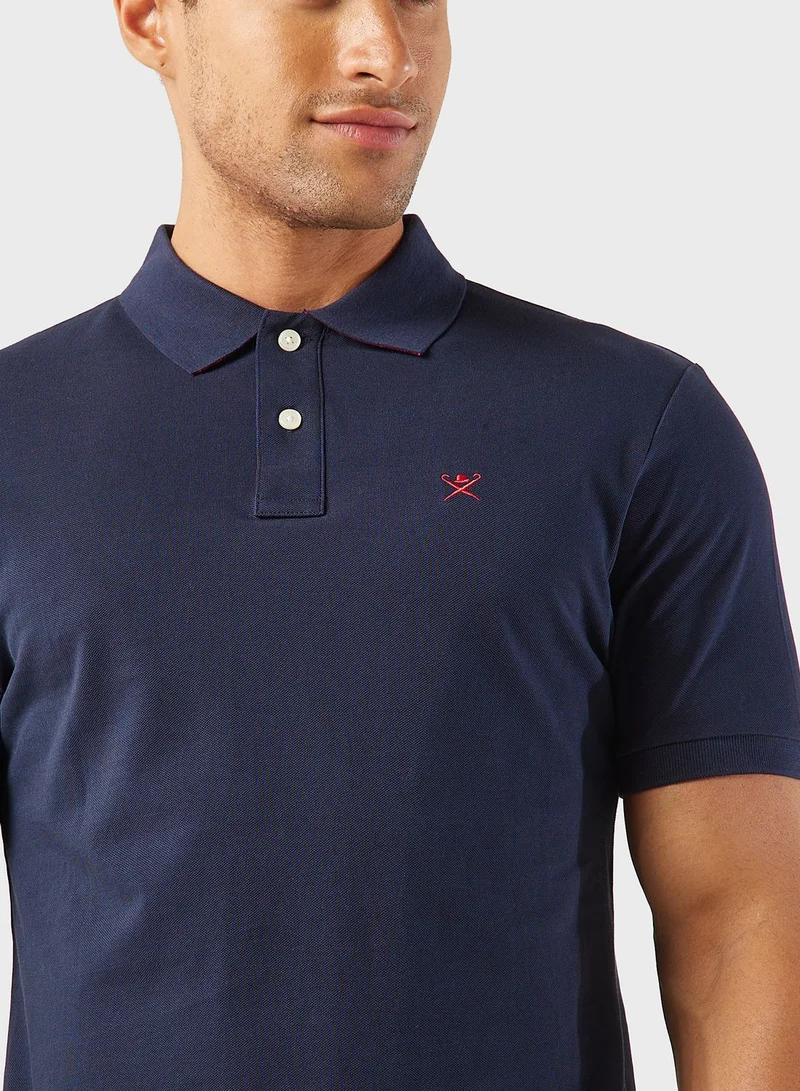 Hackett Logo Slim Fit Polo