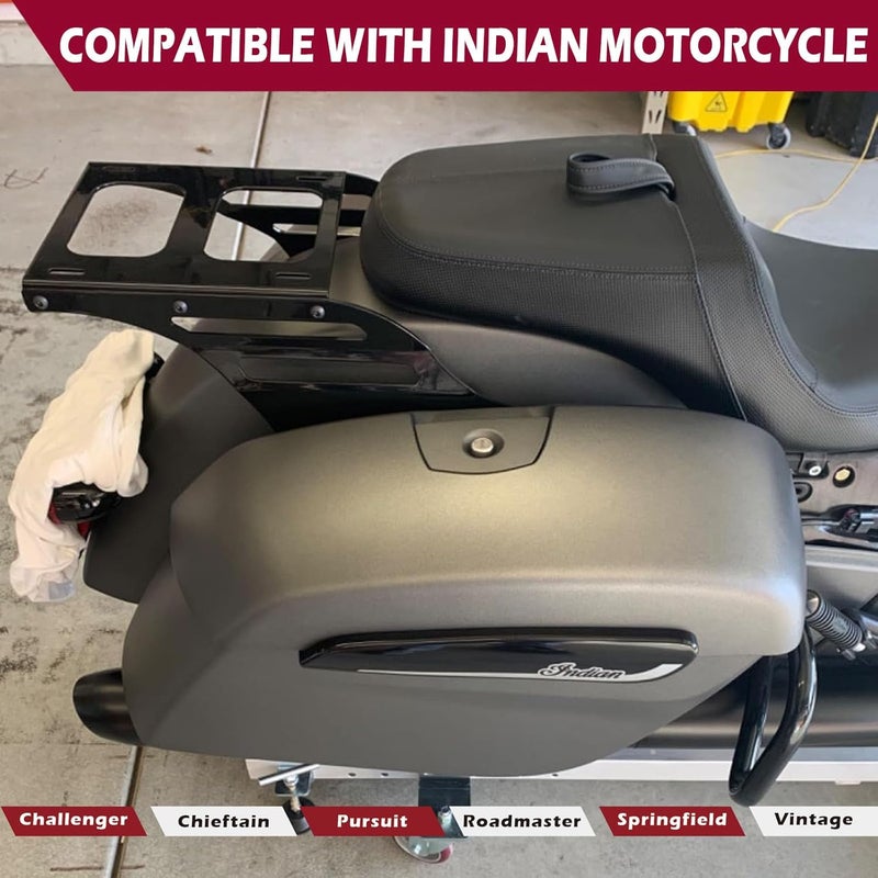 HARVARDS CHROME Detachable Two-Up Mounting Luggage Rack for Indian Motorcycles 2014-2024 - Image 2