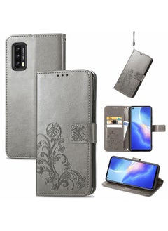 Zaboon Case For Blackview A90 Four-leaf Clasp Embossed Buckle Mobile Phone Protection Leather Case with Lanyard & Card Slot & Wallet & Bracket Function  - Image 1