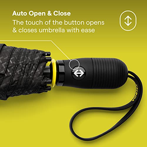 ShedRain Vex Black Compact Umbrella, Folds to 11", 43" Arc, One-Hand Operation, Windproof up to 75 mph - Image 5