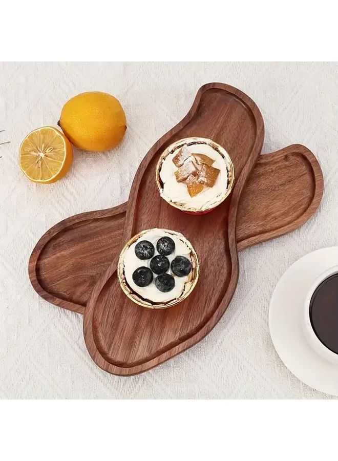 Small Acacia Wood Serving Tray For Appetizers Snacks And Charcuterie - Image 1