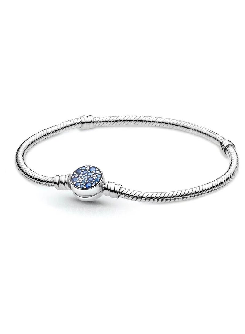 سوار ألماس مرصع بالنجوم الأزرق للنساء متعدد الاستخدامات وأنيق ويمكن ارتداؤه مع قلادة