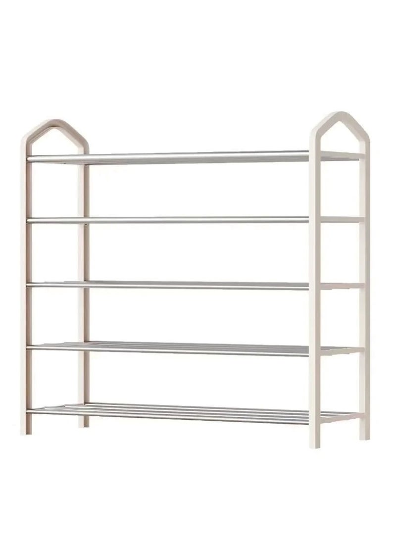 Huitich 5-Tier Shoe Rack Storage Organizer: Stylish, Sturdy, and Space-Saving White - Image 1