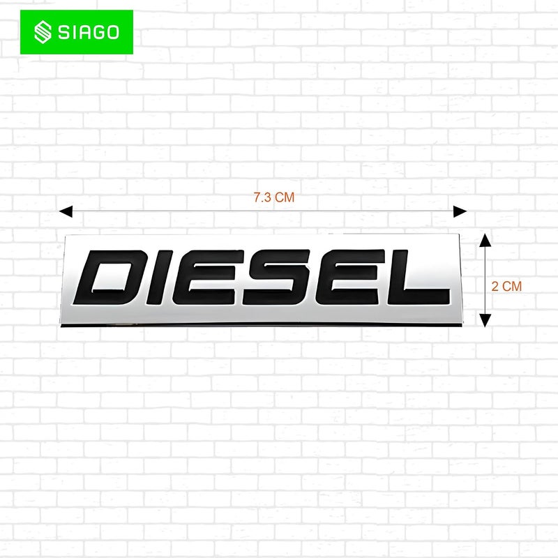 SIAGO SIA219 Premium Diesel Metal Car Sticker - Durable & Stylish Auto Emblem for Vehicles - Customizable Designs - Easy Installation - Weather-Resistant & Long-Lasting Globally spread simple design - Image 2