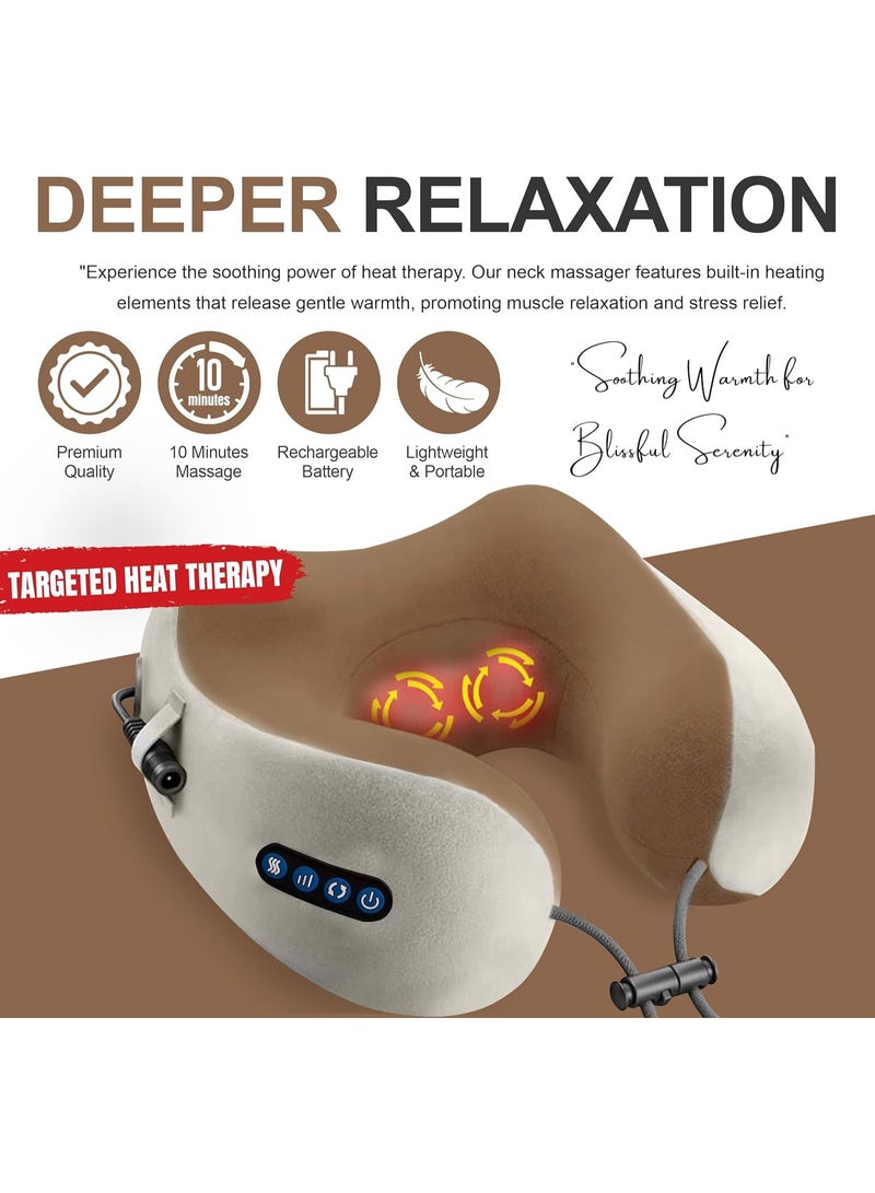 Electric Neck & Shoulder Massager - Deep Tissue Kneading Neck Roller with Heat - Portable Massage Pillow for Back & Shoulder Daily Relief - Image 2