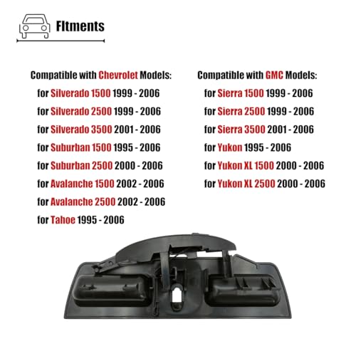 LXROAR01 Center Console Jump Seat Lid Latch Compatible with Chevy Silverado 1500 2500 3500 Suburban Tahoe GMC Sierra Yukon, Console Lid Latch for 11098014 812443 812444 - Image 3