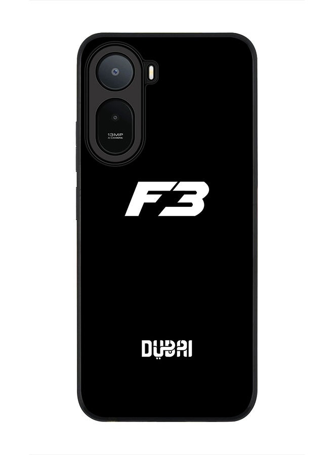 Stylizedd Rugged Case for Xiaomi Redmi A7 Pro 4G / Poco C81 / Poco C81 Pro / Poco C85x 5G- Slim Fit Hybrid Rubber Cover Faz3 Dubai Black