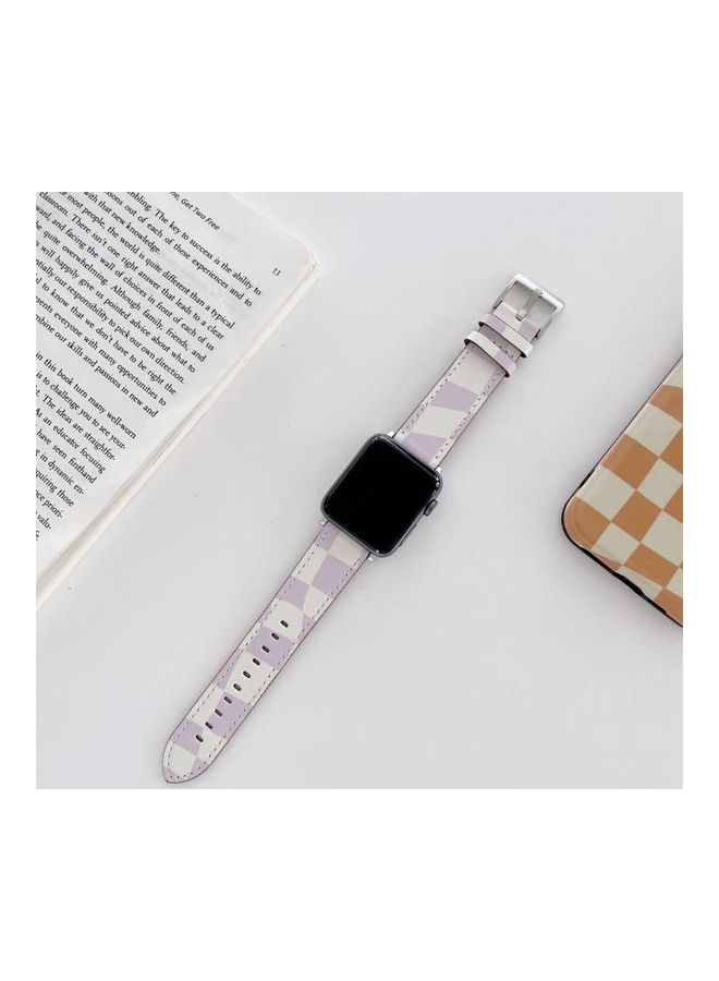 NIBEMINENT Ethnic Replacement Watchband for Apple Watch Series 1/2/3/4/5/6/7/SE 38/40mm Purple - Image 1
