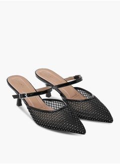 Celeste Womenâ€™s Embellished Pointed Toe Shoes with Kitten Heels Ramadan Collection  - Image 1