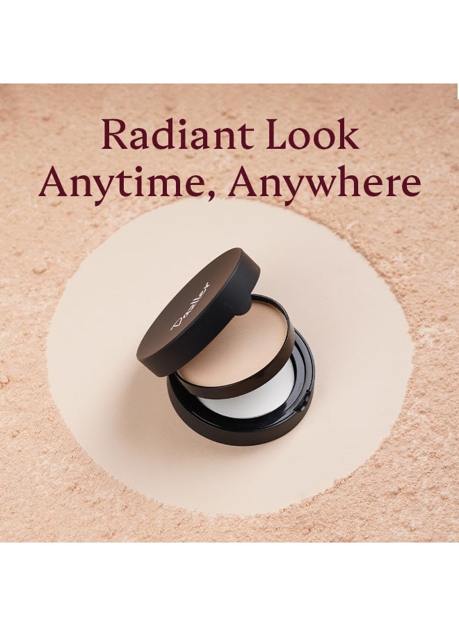 دازلير بودرة دازلر إبيك فينيش المضغوطة، بلمسة نهائية طبيعية غير لامعة، قابلة للتكثيف، للتحكم في الزيوت، مع فيتامين هـ، لجميع أنواع البشرة (بامبو) - 12 غرام - Image 4