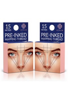 Stylia Microblading Supplies Pre-Inked Eyebrow Mapping String - 30 Meters - Ultra-Thin, Mess-Free Thread, Create a Crisp, Spot-on Brow Map Every Time - Hypoallergenic, Cosmetic Grade For Permanent Makeup  - Image 1