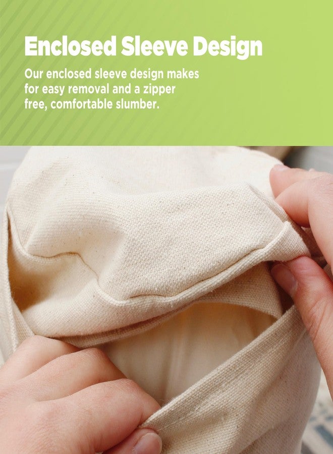 Bean Products Organic Cotton Neck Roll Pillowcase - Soft and Breathable 8 oz Twill Flannel Fabric Pillow Cover - Fully Enclosed Sleeve Design Washable Pillow Protector - Natural, 6" x 16" - Image 4