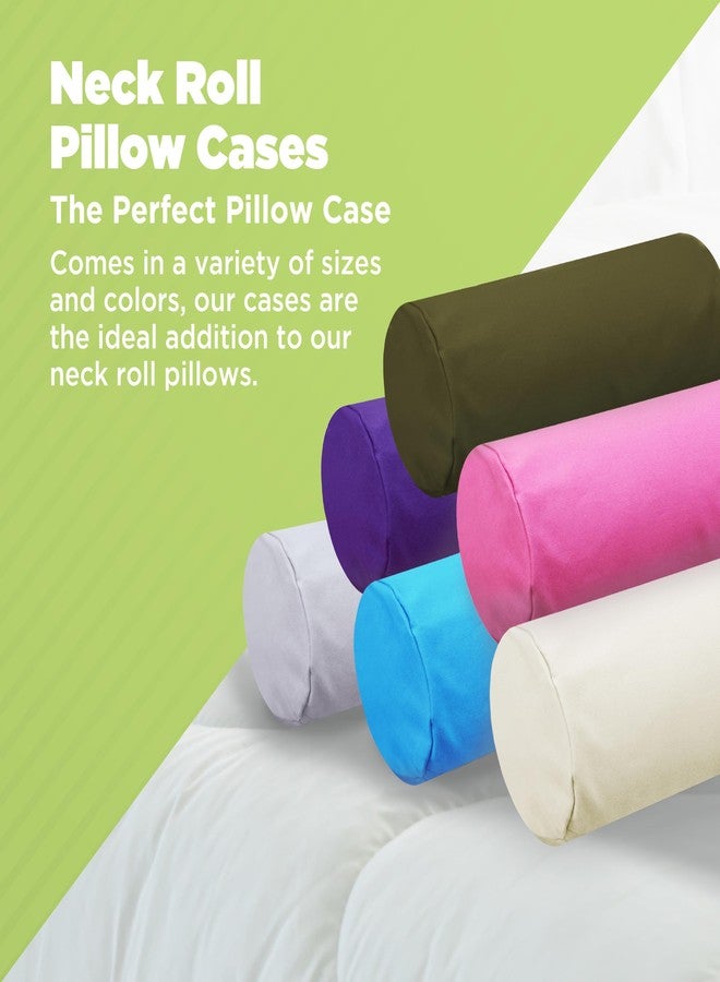 Bean Products Organic Cotton Neck Roll Pillowcase - Soft and Breathable 8 oz Twill Flannel Fabric Pillow Cover - Fully Enclosed Sleeve Design Washable Pillow Protector - Natural, 6" x 16" - Image 2