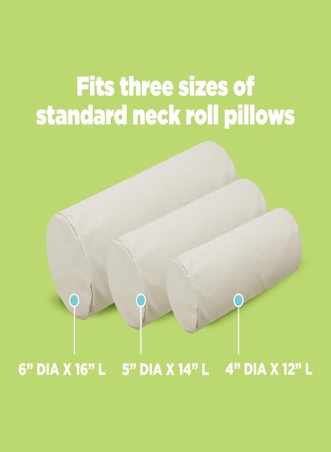 Bean Products Organic Cotton Neck Roll Pillowcase - Soft and Breathable 8 oz Twill Flannel Fabric Pillow Cover - Fully Enclosed Sleeve Design Washable Pillow Protector - Natural, 6" x 16" - Image 5