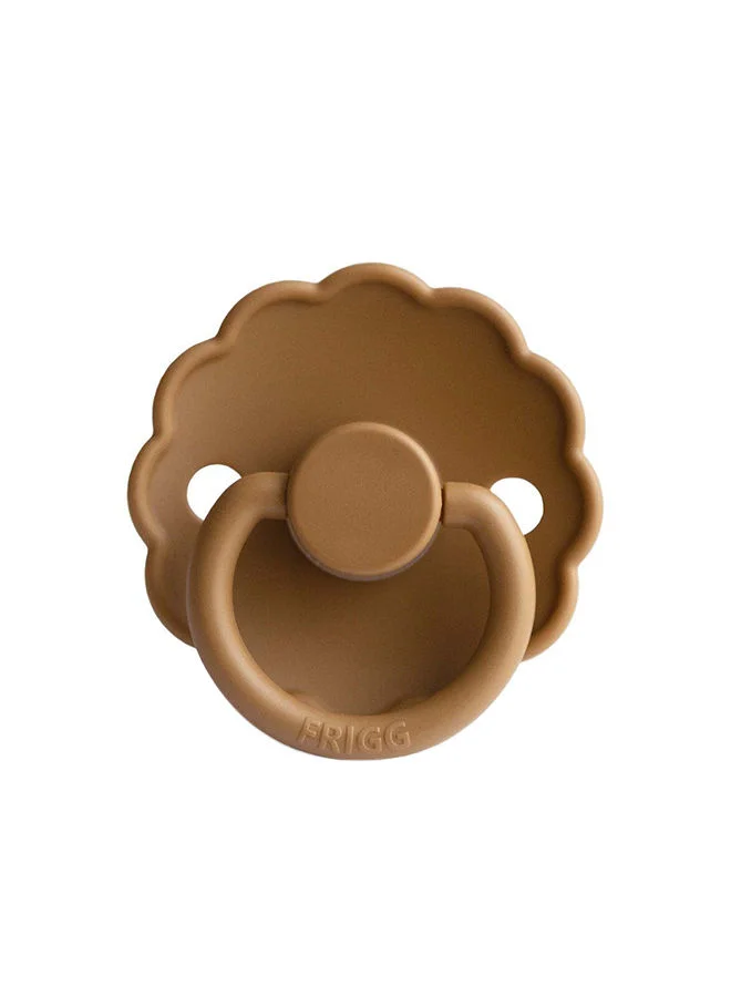 FRIGG Pack Of 1 Daisy Silicone Baby Pacifier 0-6M Cappuccino - Size 1