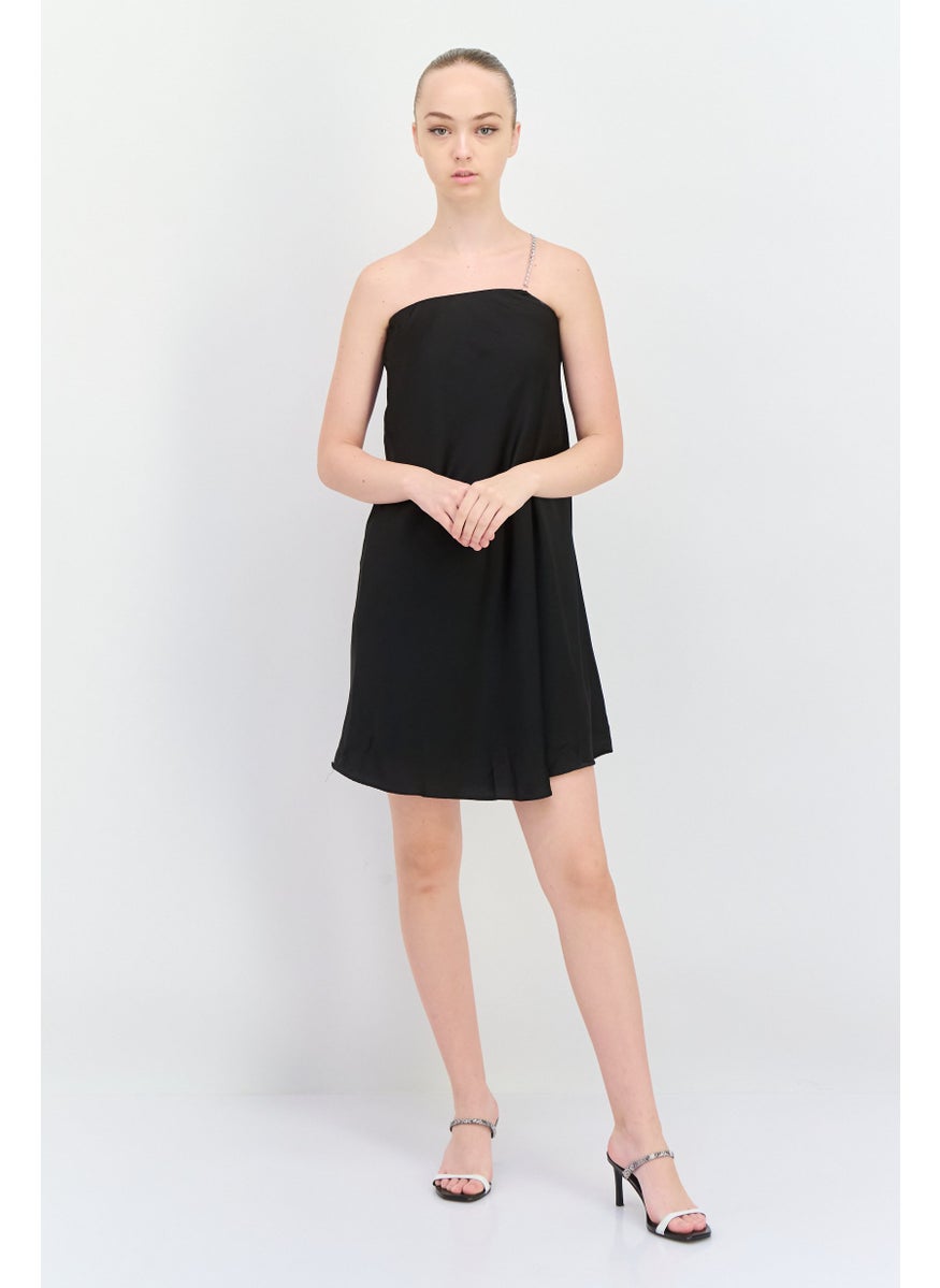 trendyol Women Solid Mini Dress, Black  - Image 4