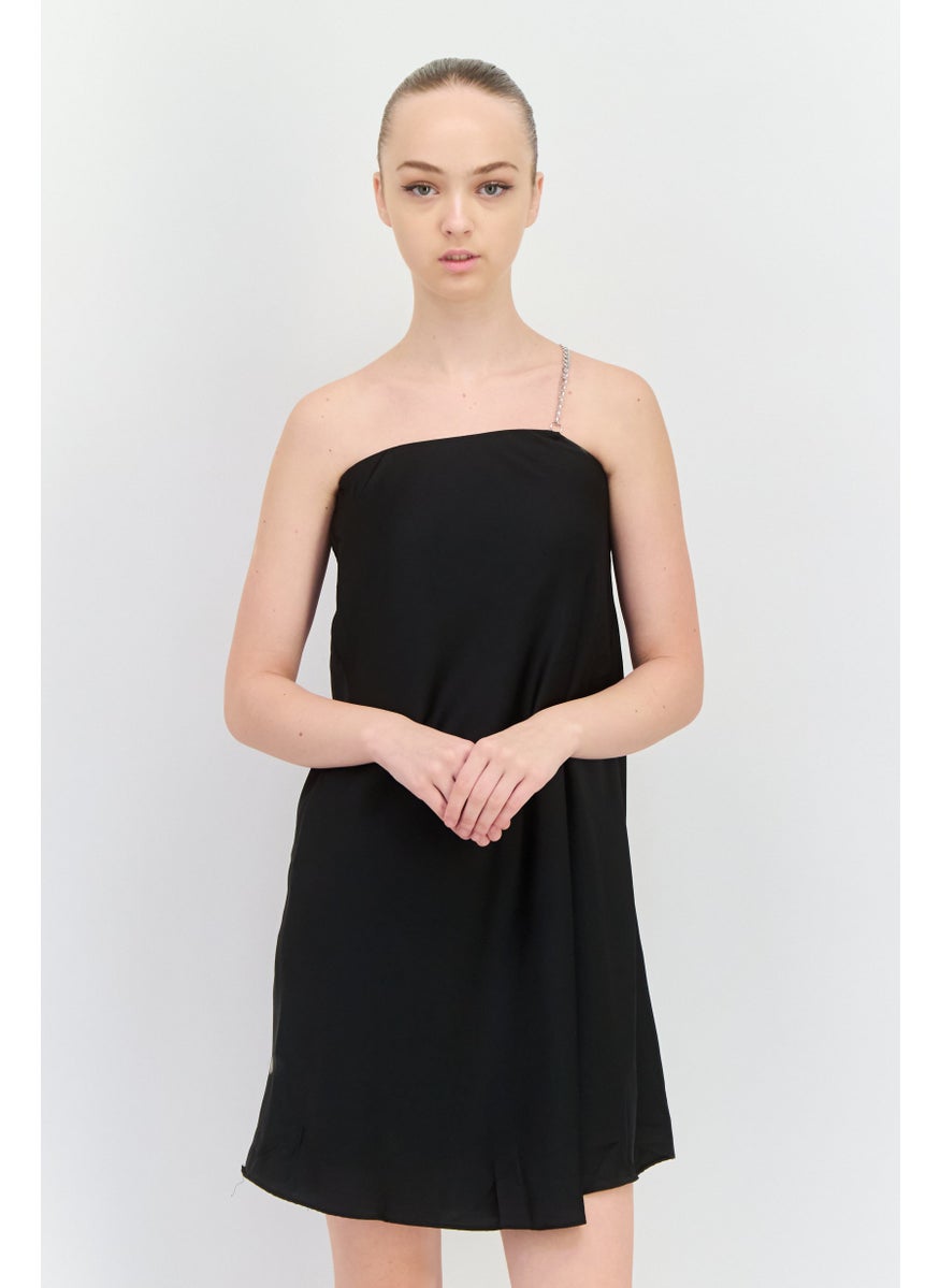 trendyol Women Solid Mini Dress, Black  - Image 1