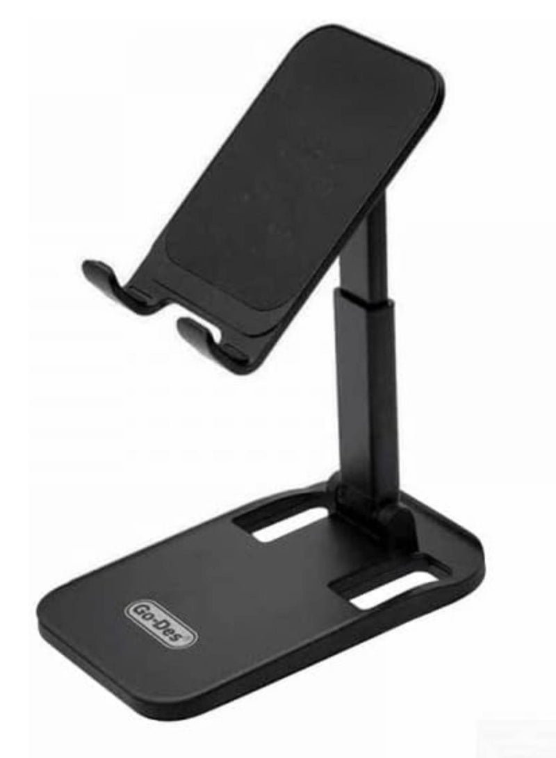 GO-DES Desktop lazy bracket foldable desktop stand adjustable anti shock and anti scratching easy operation(BLACK)