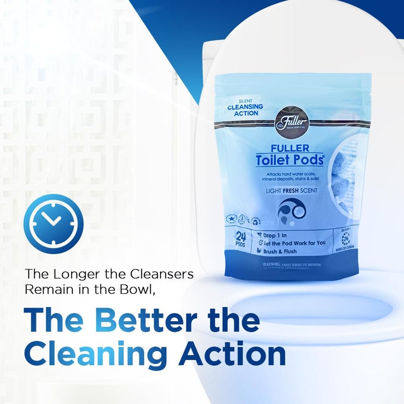 Fuller Brush Toilet Bowl Cleaner Pods - Water Soluble Tablet Cleansers, Cleans Descales & Refreshes Bathroom Toilets Removes Odors Soils & Stains Light Fresh Scent Ideal for Homes & Businesses 1-Pack - Image 5