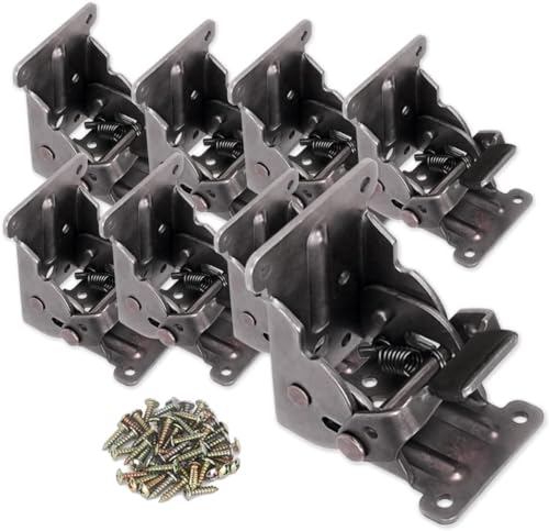 TopDirect 8 Pack Locking Hinge for Folding Table Brackets, Heavy Duty Folding Brackets 90 Degree Self Locking Folding Hinge for Table Legs Furniture - Image 1