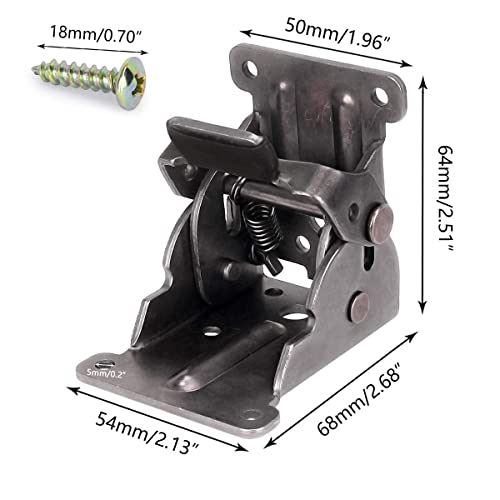 TopDirect 8 Pack Locking Hinge for Folding Table Brackets, Heavy Duty Folding Brackets 90 Degree Self Locking Folding Hinge for Table Legs Furniture - Image 3