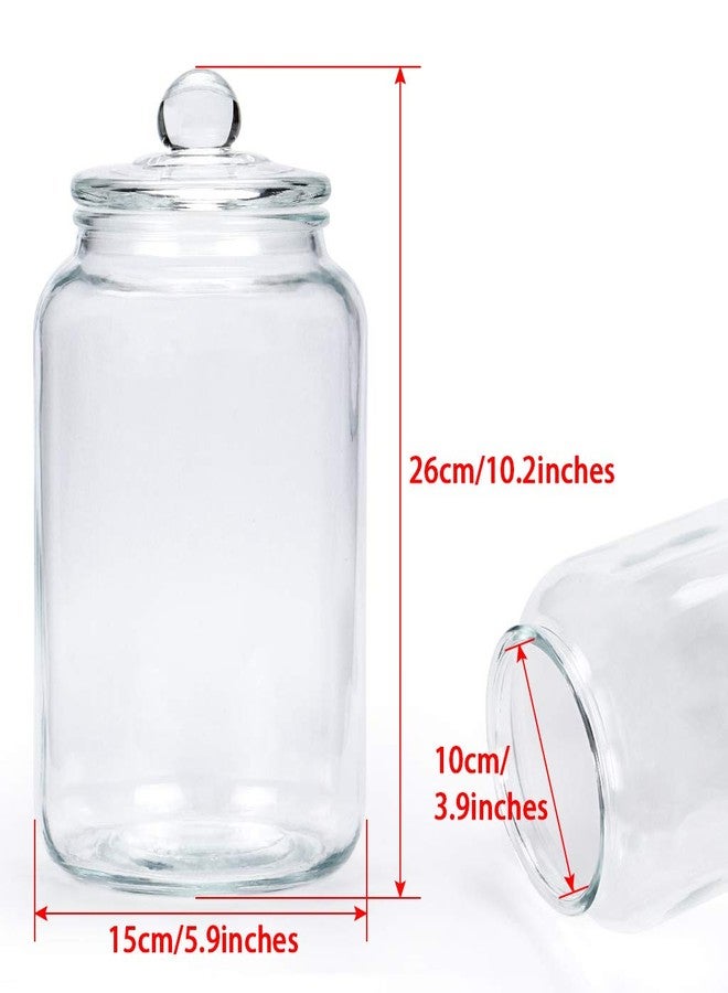 MDLUU Glass Jar with Airtight Lid, 3L/101oz Glass Canister, Pantry Storage Container, Large Apothecary Jar for Candy, Cookie, Flour, Brown Sugar - Image 3