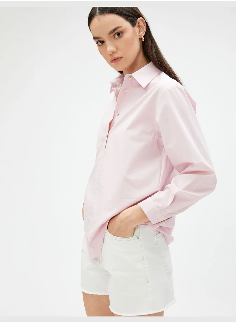 KOTON Long Sleeve Cotton Basic Shirt