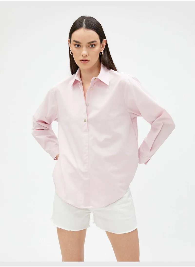 KOTON Long Sleeve Cotton Basic Shirt