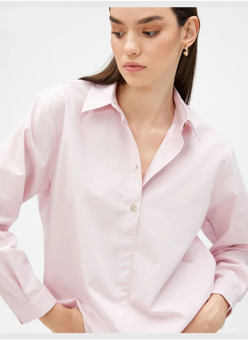 KOTON Long Sleeve Cotton Basic Shirt