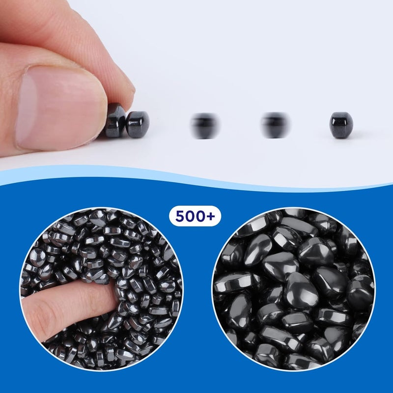 DYRDM Ferrite Putty, Over 500 Weak Magnetic Ferrite Stones Black, Satisfying Magnet Rocks Desk Toys for Office and Fidget Toys for Adults - Image 4