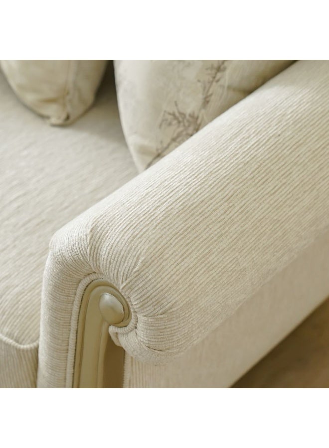 DANUBE HOME Bunbury 2 Seater Fabric Sofa I Modern Design Two Seat Sofas I Comfortable Living Room Furniture L 192 x W 94 x H 91 cm Beige - Image 4