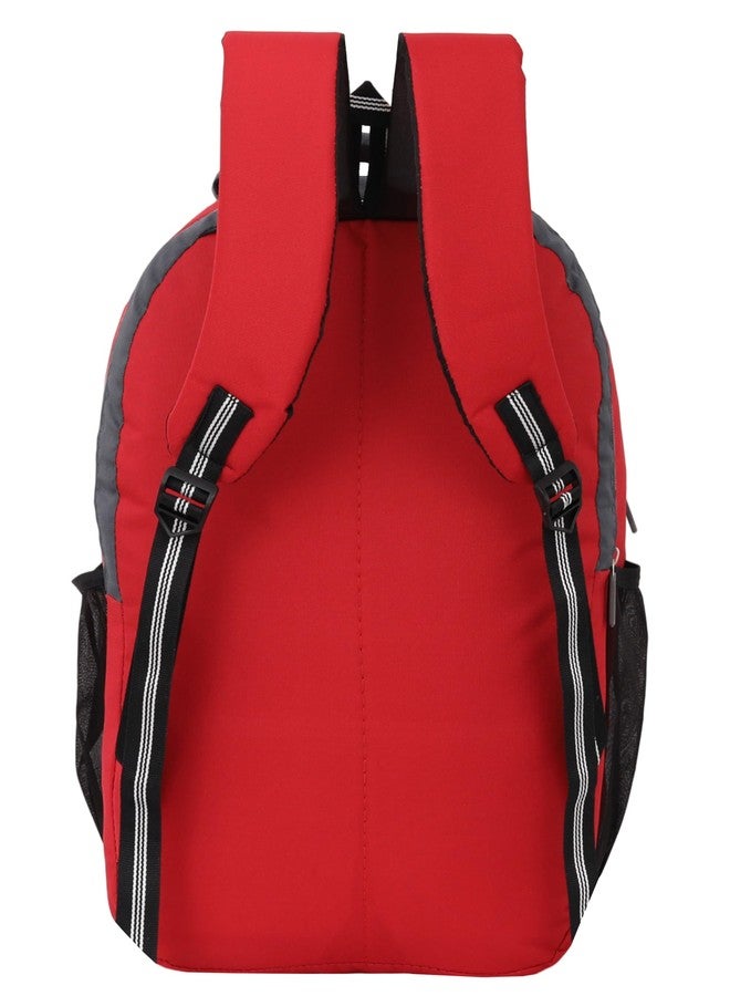 STRONG LIFE 35 Liters Polyester Unisex Backpack for School College Office Travel Bag for Boys and Girls (Red) - Image 2
