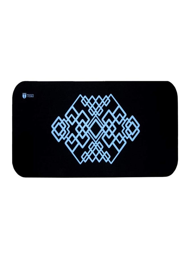 TEGO Stance Knee Pad | Joint Support Cushion for Yoga & Floor Workouts | Knees, Elbows & Wrists | Portable Fitness Pad (Black Blue, 25 x 60 x 1.5 (Thickness)) - Image 1