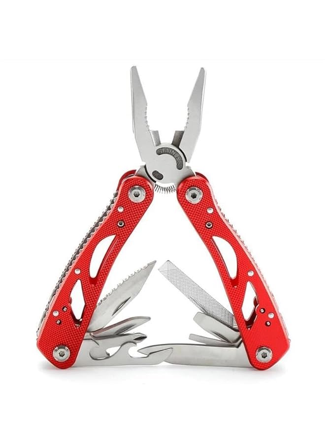 RENOVO Multitool Plier Stainless Steel Pocket Multi Tool With Durable Sheath For Camping Survival Gear Accessories With Cutter Bottle Opener Screwdriver - Image 1
